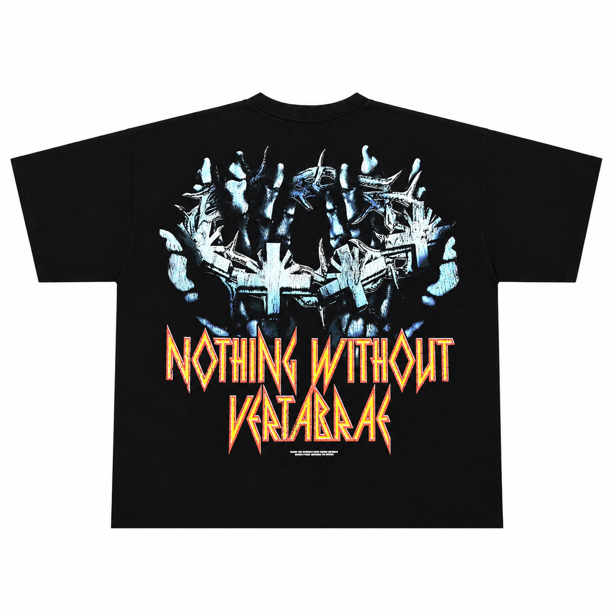 Vertabrae Cobalt Cranium Tee Black