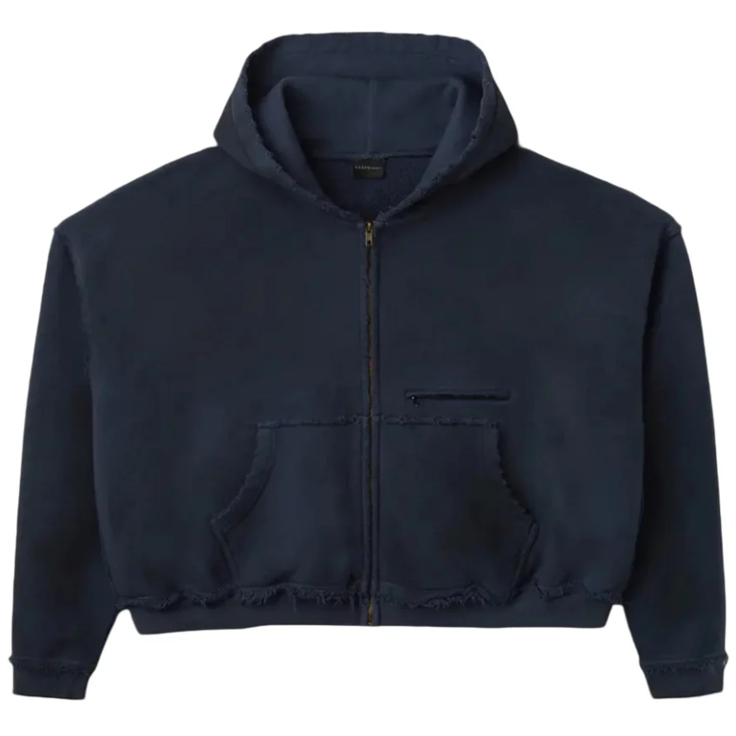 GV Gallery Raspberry Hills Navy Distressed Zip Up Hoodie