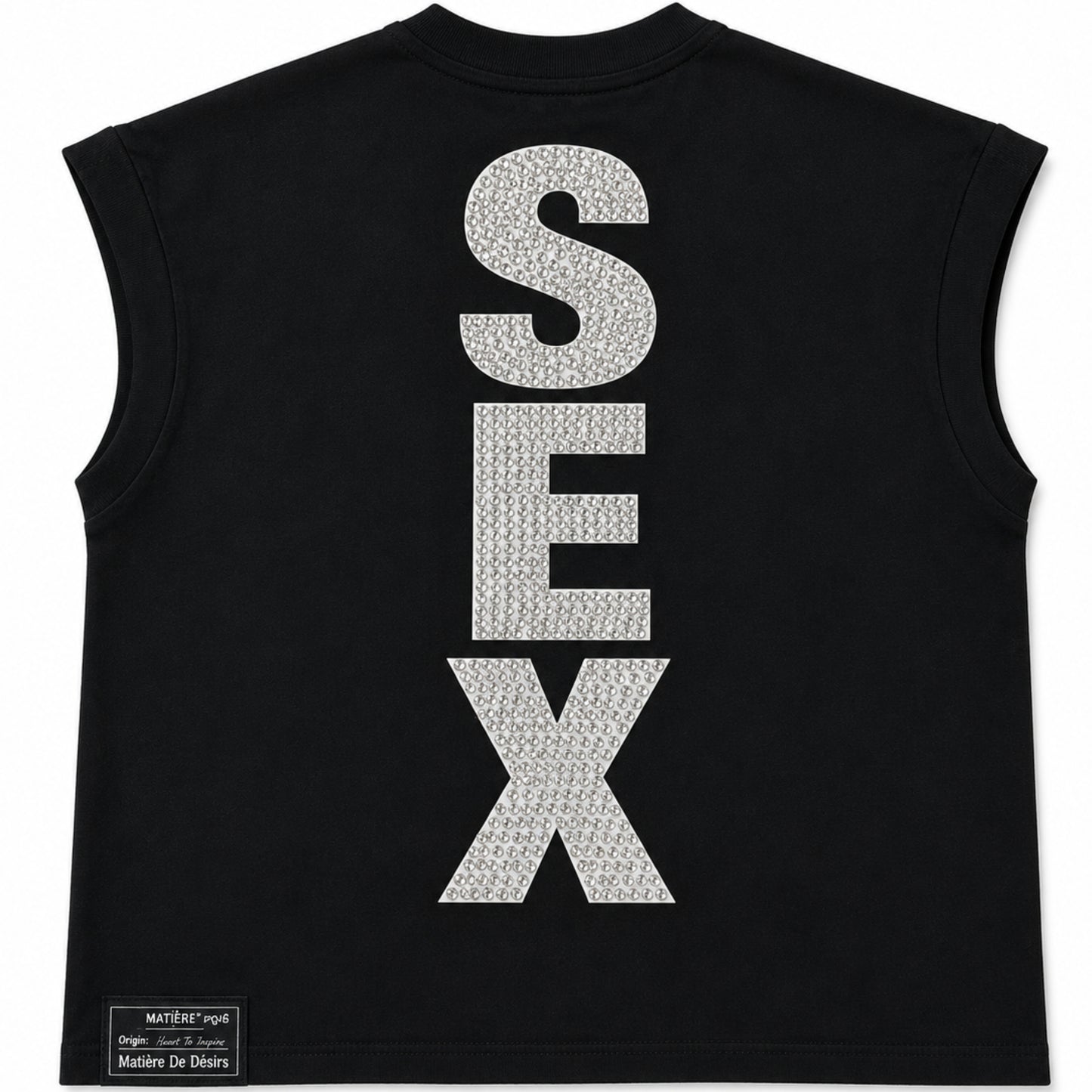 Matiere De Desirs Madonna Cutoff T-Shirt Black