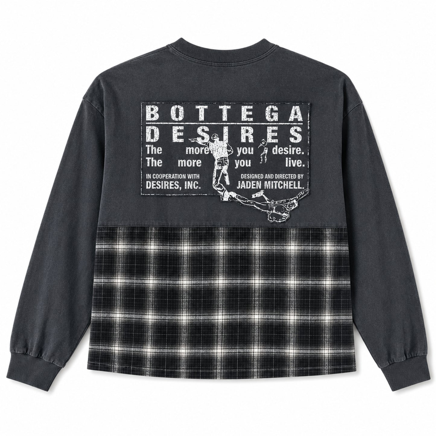 Bottega Desires Hybrid Flannel Long Sleeve Tee