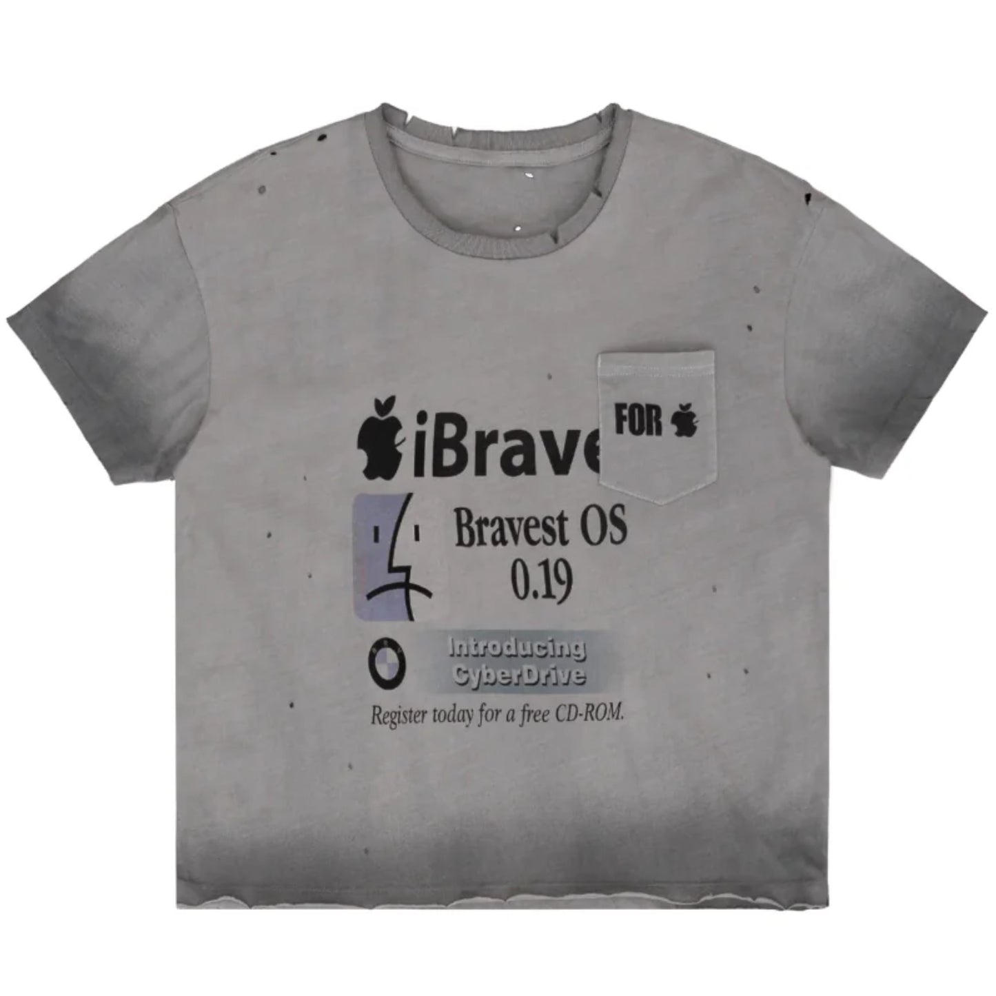 Bravest Studios Grey iBrave Vintage Tee