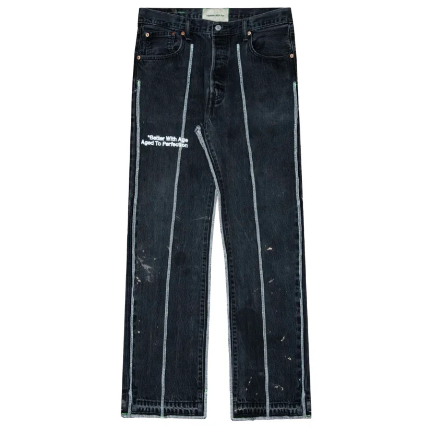 Better With Age Derby Black Pleated Jeans