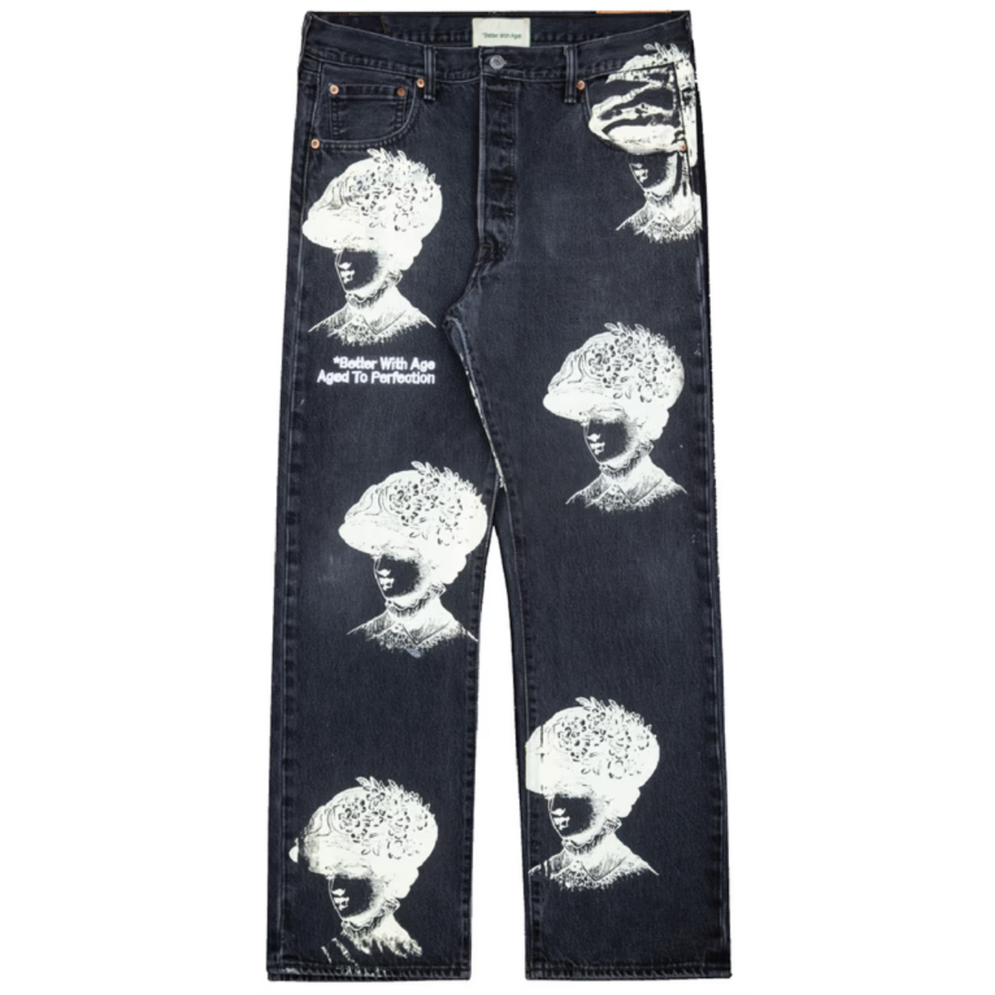 Better With Age Toile Black Denim Jeans
