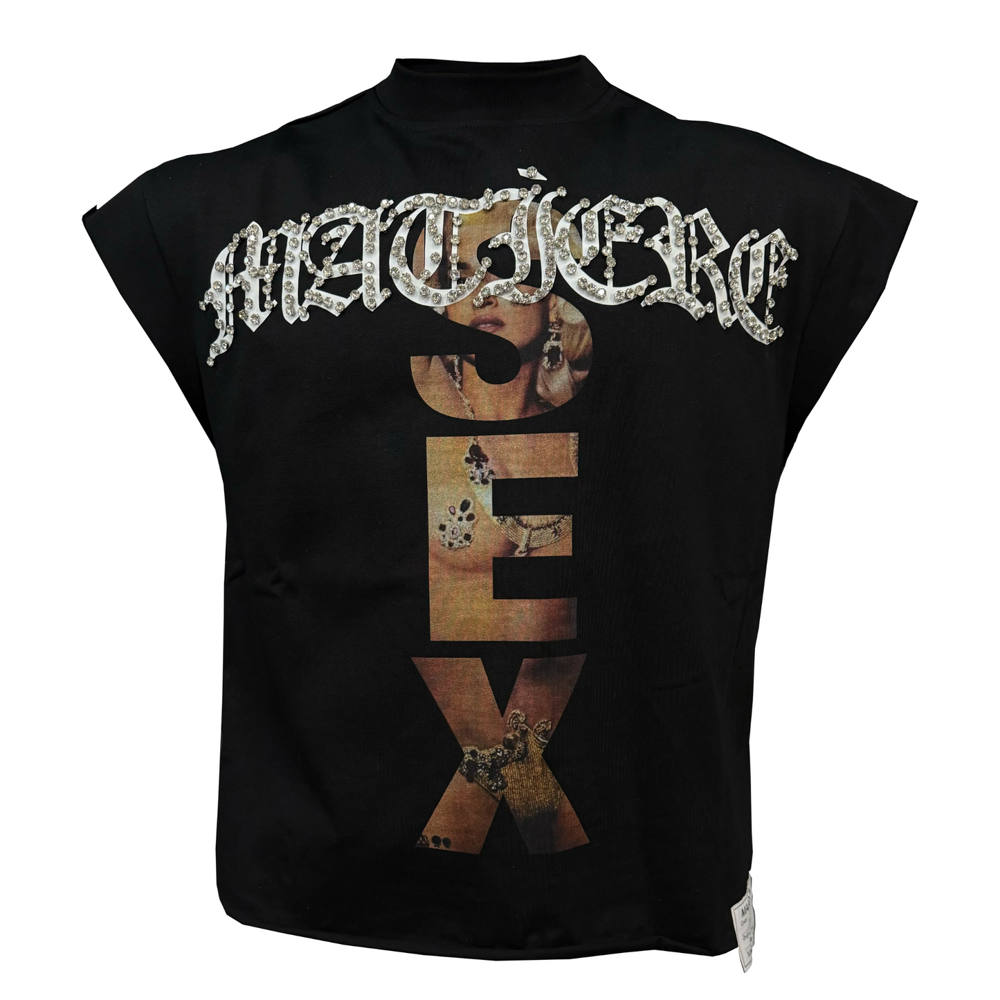 Matiere De Desirs Madonna Cutoff T-Shirt Black