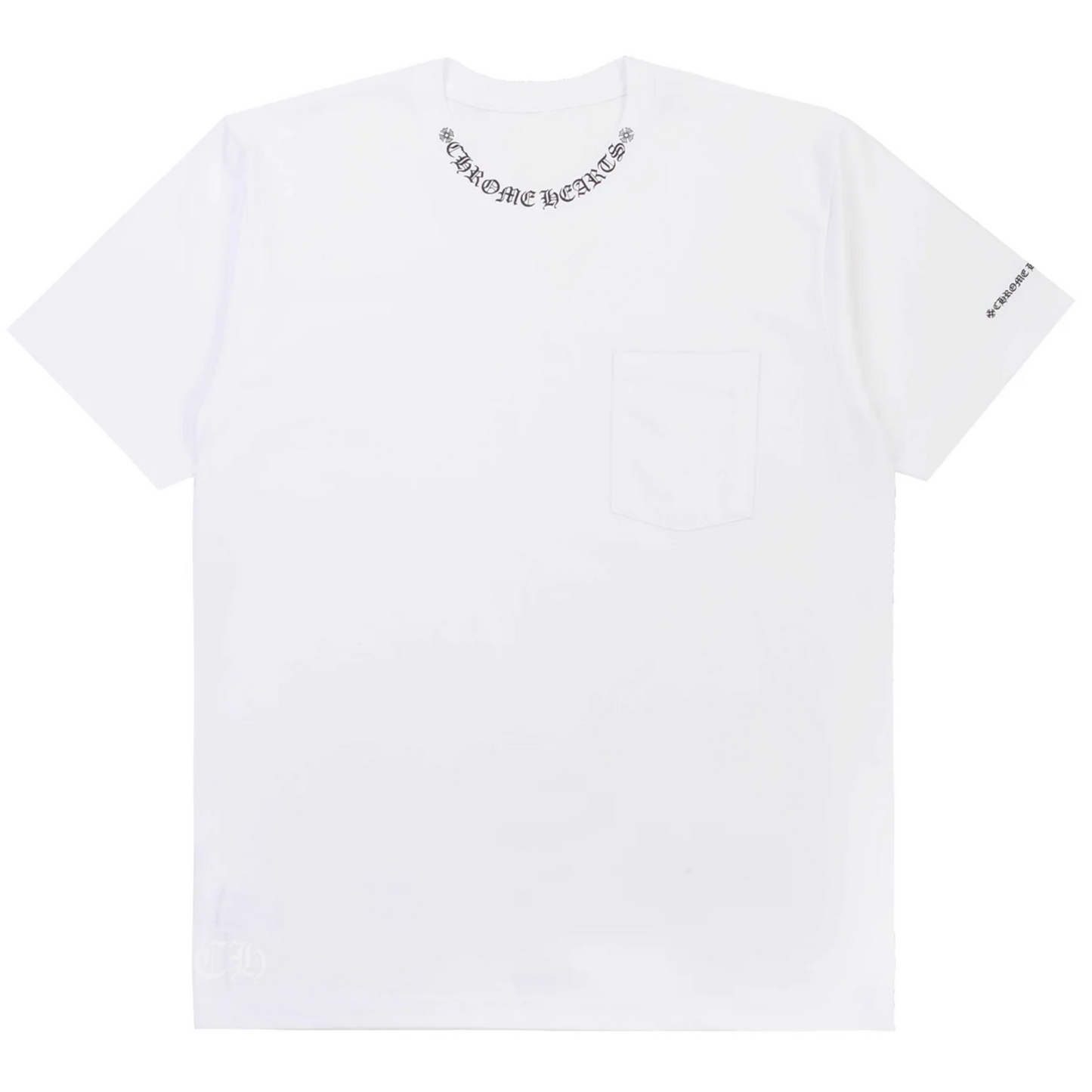 Chrome Hearts Neck Letters Logo Tee White