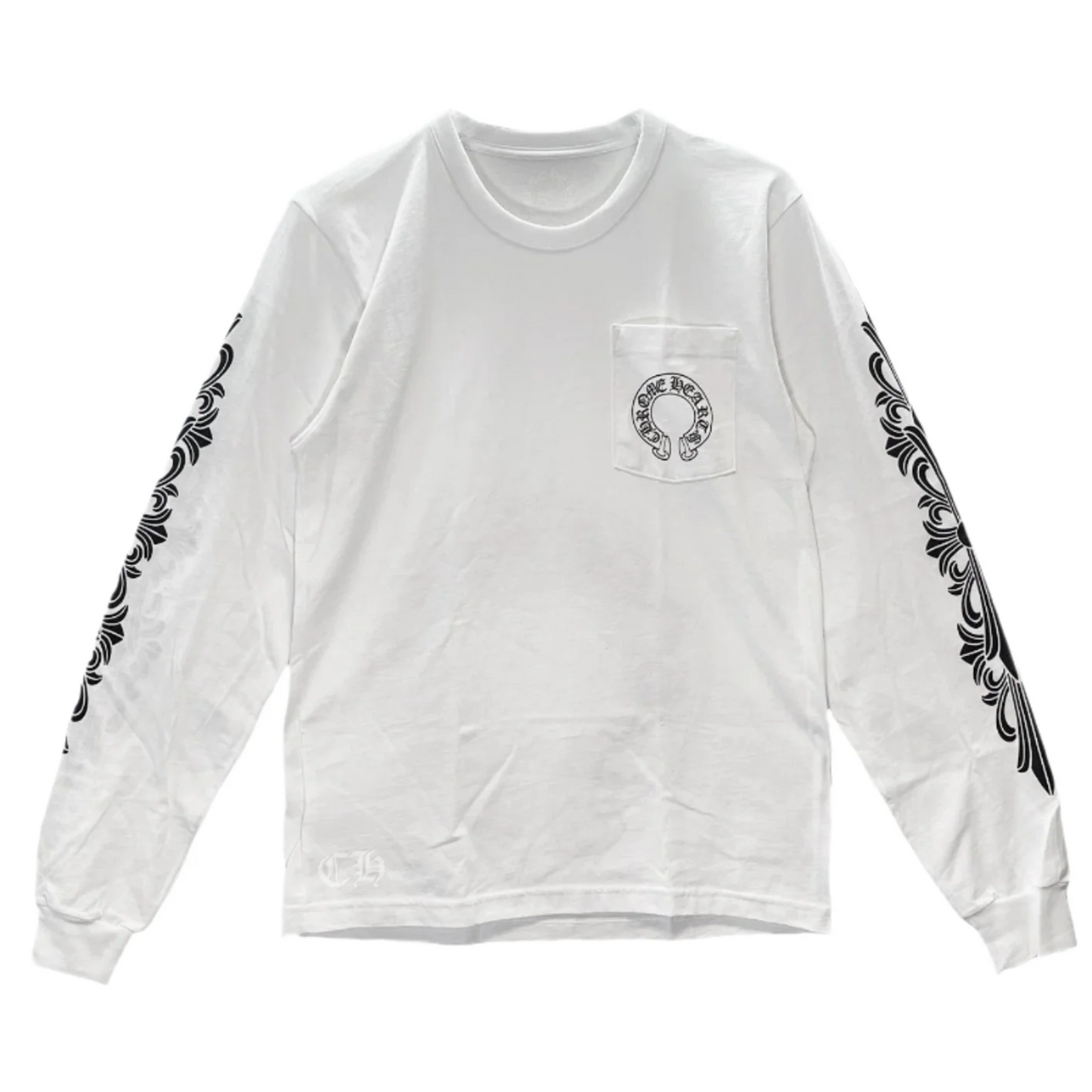 Chrome Hearts Horseshoe Long-Sleeve Tee White