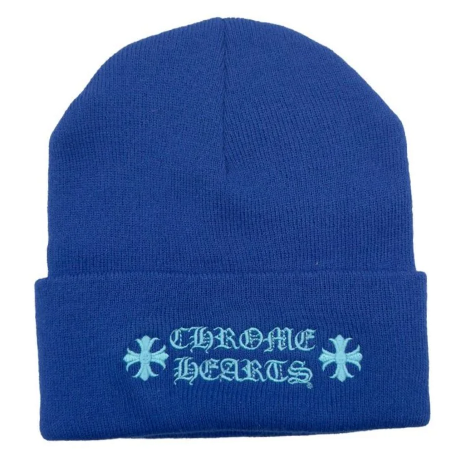 Chrome Hearts Vertical Logo Beanie Blue