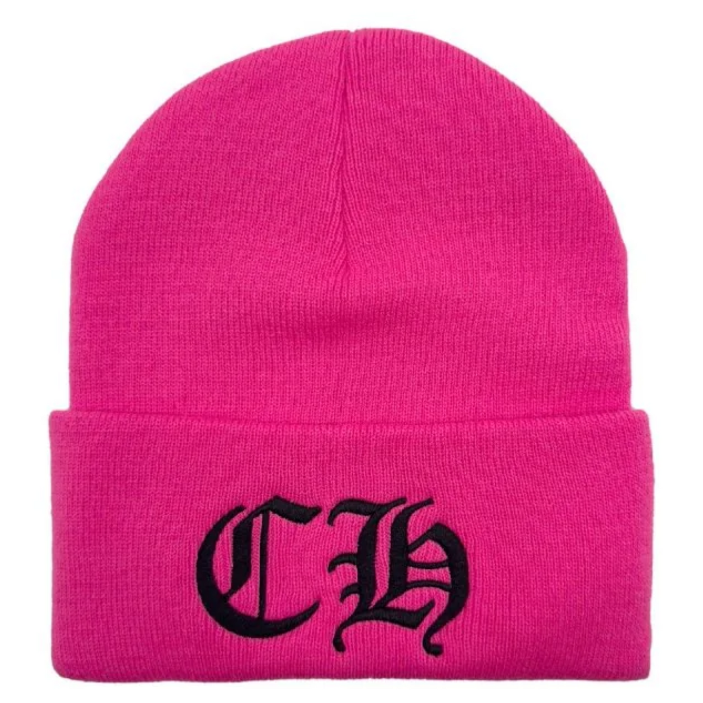 Chrome Hearts CH Logo Embroidered Pink Beanie