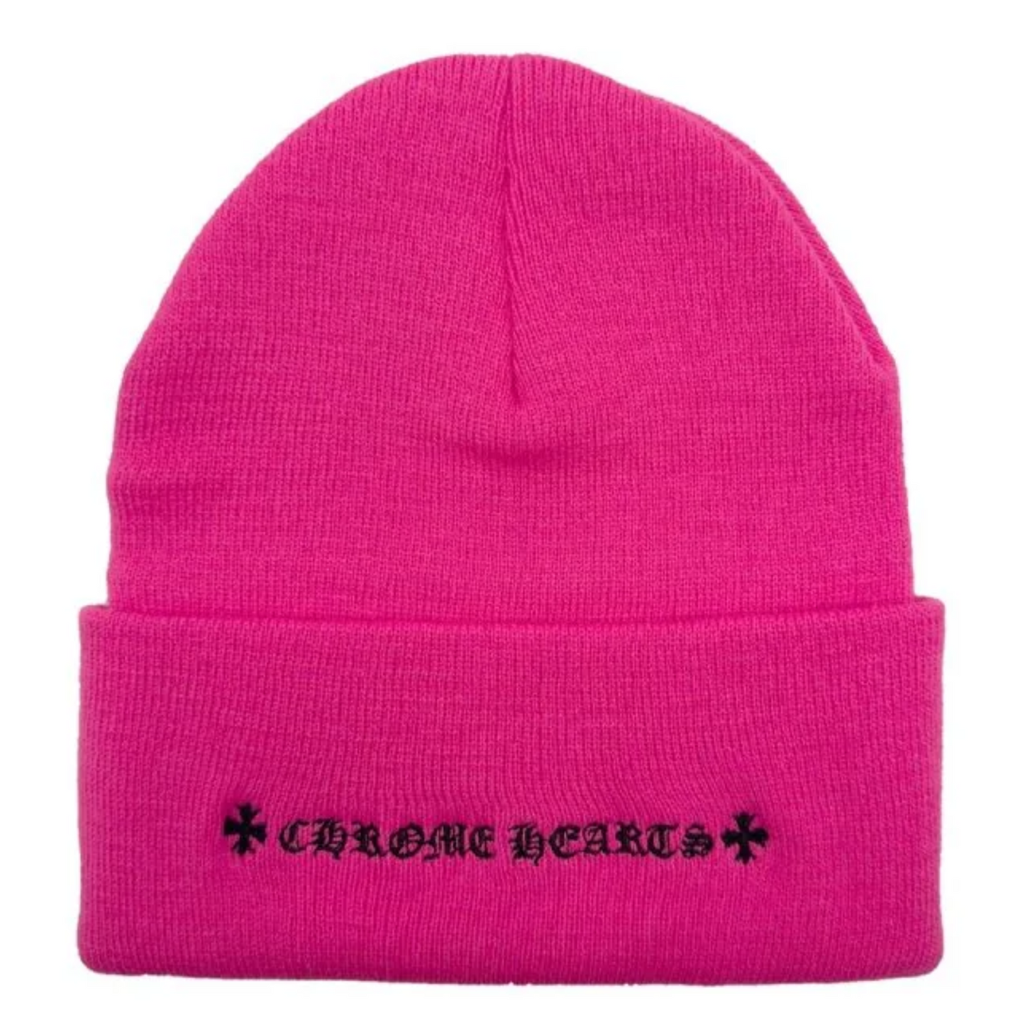 Chrome Hearts CH Logo Embroidered Pink Beanie