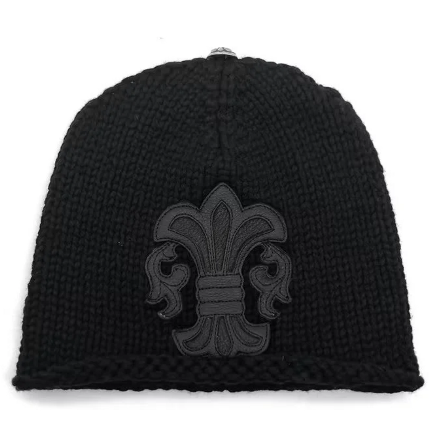 Chrome Hearts Fleur Patch Beanie Black