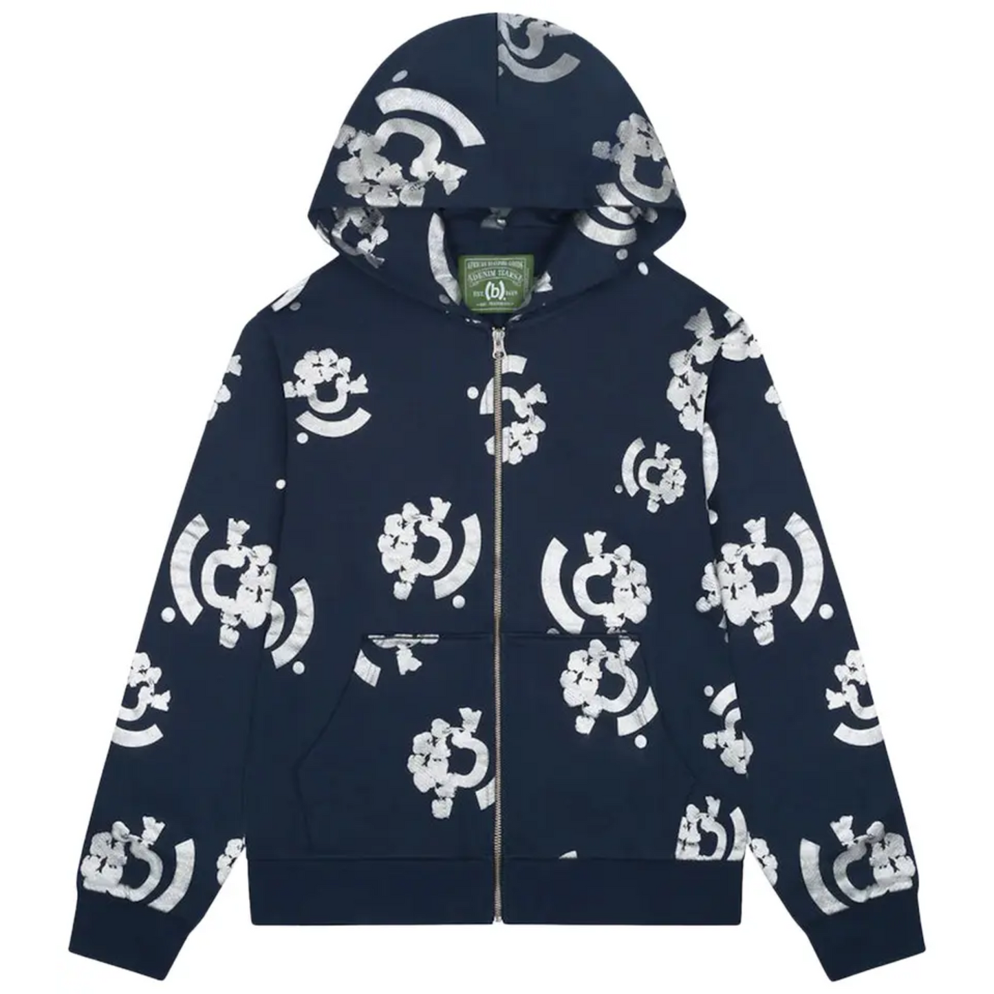 Denim Tears Bstroy Tears Zip Hoodie Blue