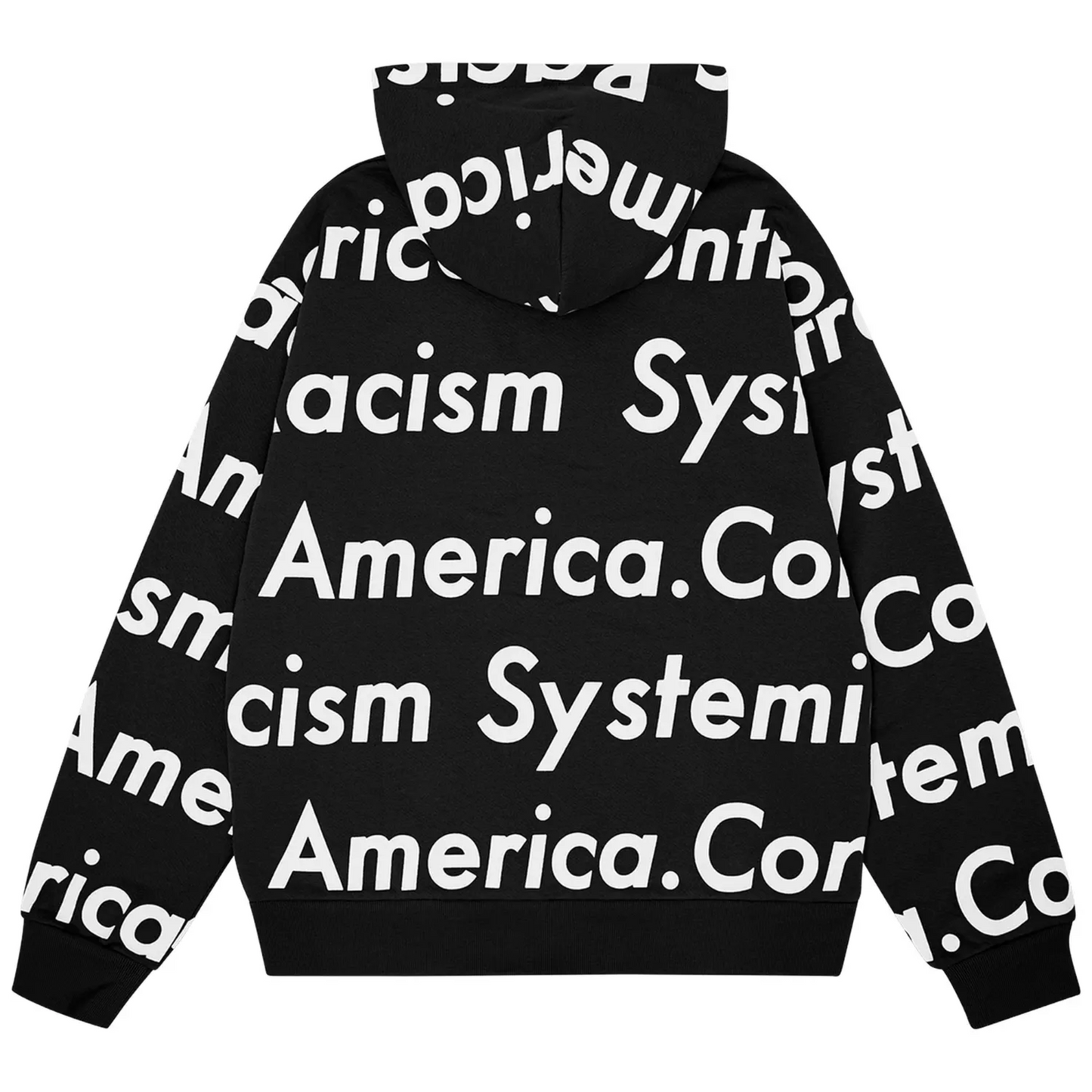 Denim Tears x Arthur Jafa Systemic Racism Controls America Zip Up Hoodie Black