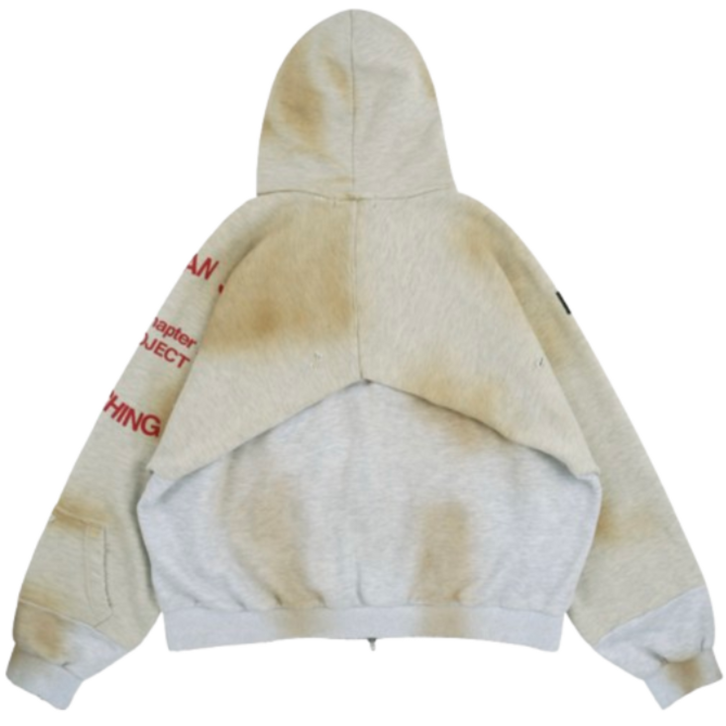 Project G/R Reconstructed Folded Zip Hoodie Dirty Melange