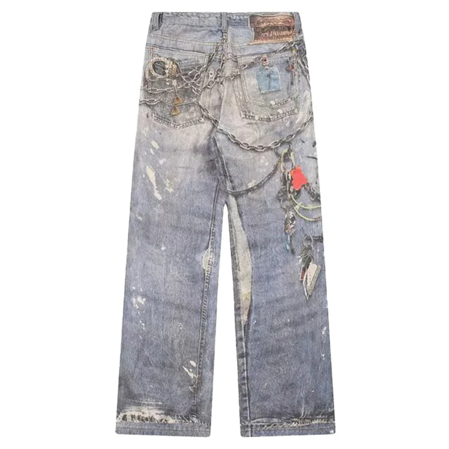 Acne Studios Splatter Keychain Baggy Jeans 1981M