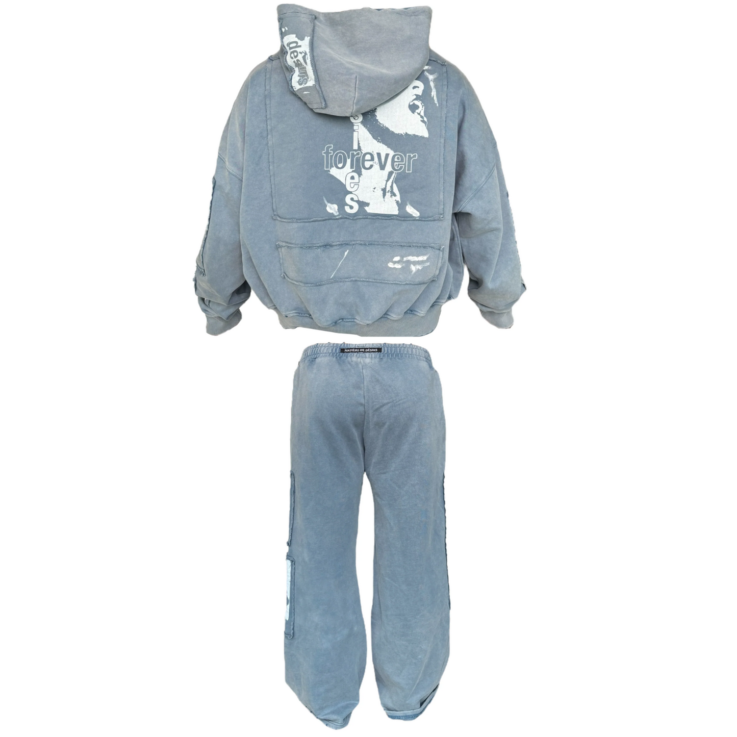Matiere De Desirs Encore Sweatsuit Washed Blue