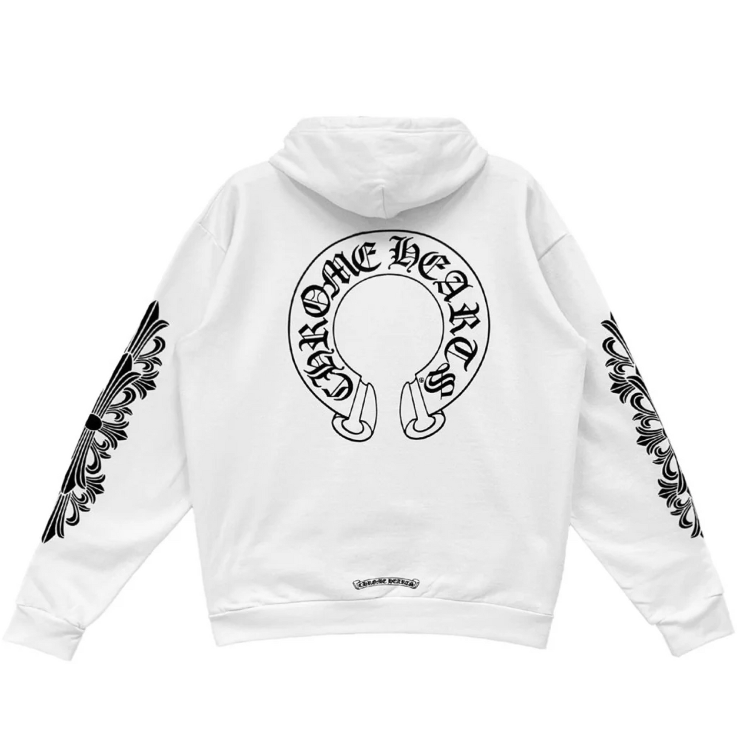 Chrome Hearts White Classic Floral Horseshoe Hoodie