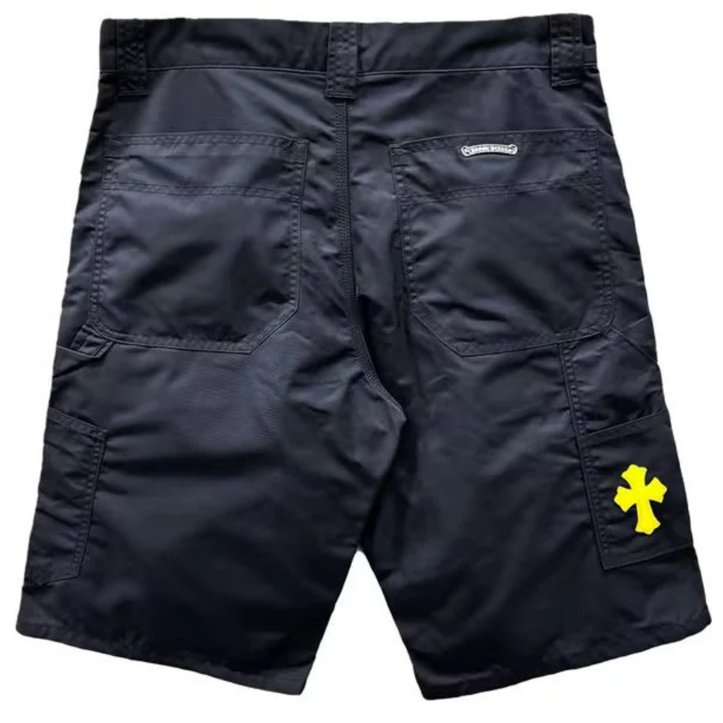 Chrome Hearts Nylon Leather Carpenter Shorts W/ Cross Patch