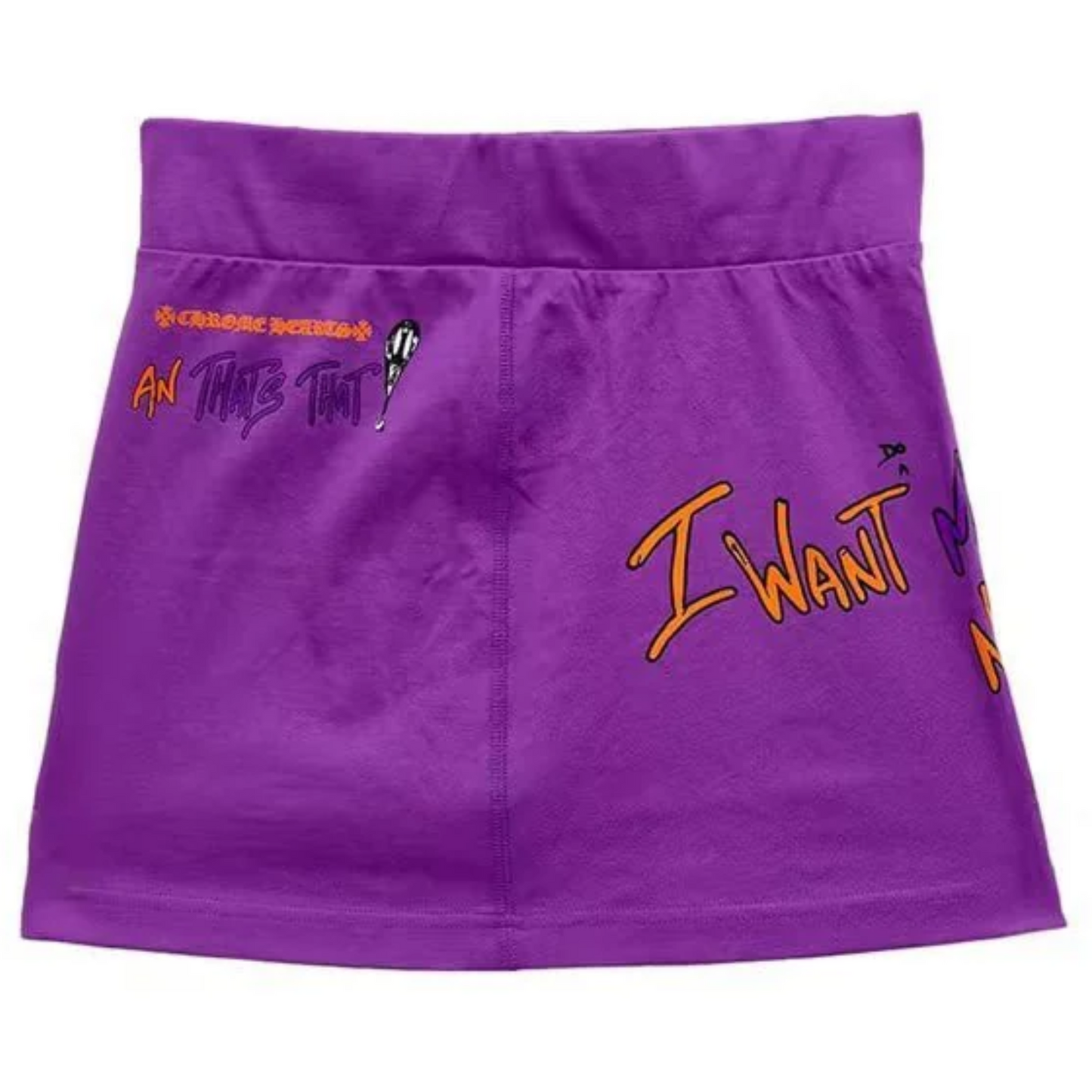 Chrome Hearts Matty Boy I Want More Not Less Skirt Purple