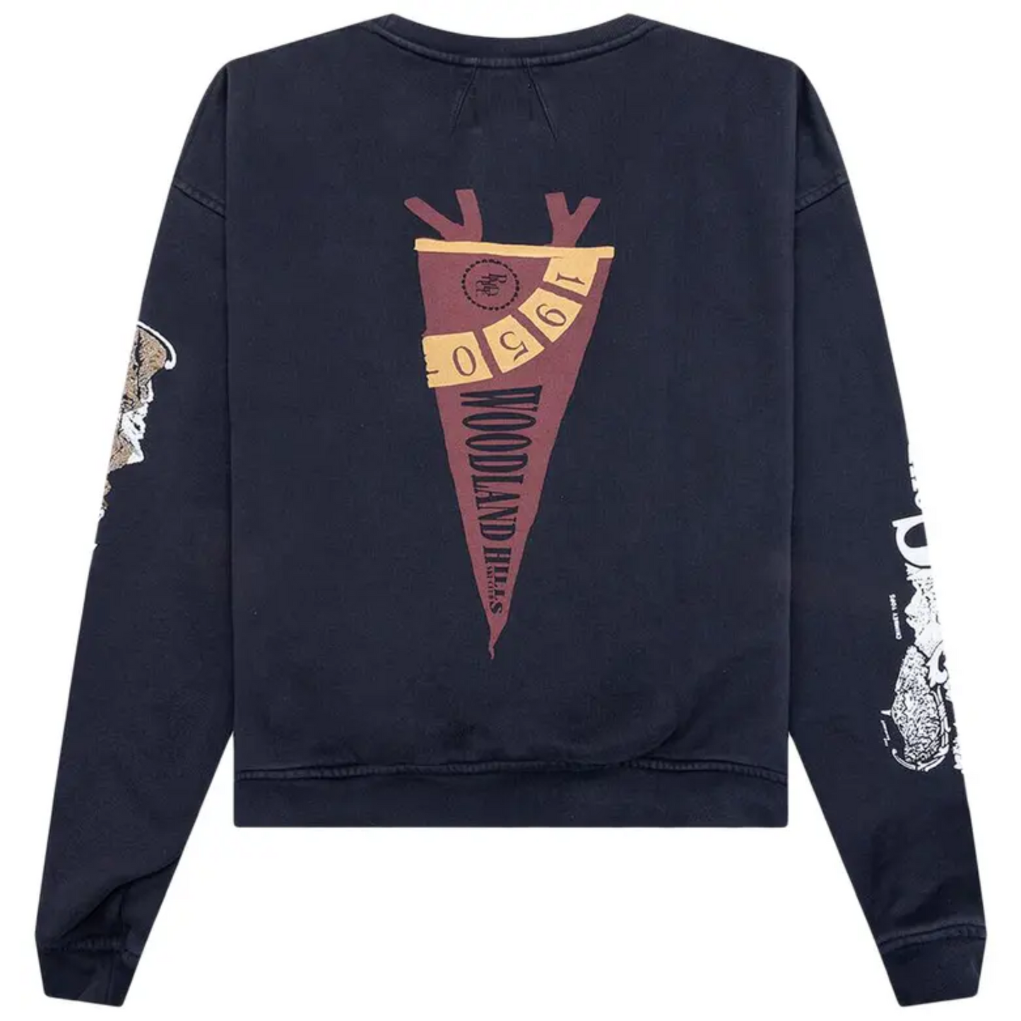 Rhude Pennant Flag Crewneck Vintage Black