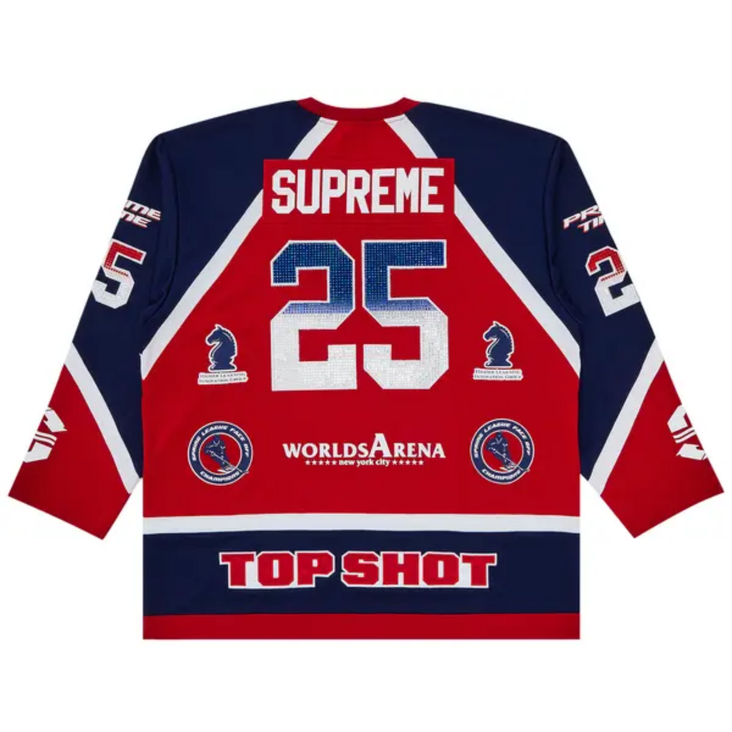 Supreme Rhinestone Hockey Jersey Red