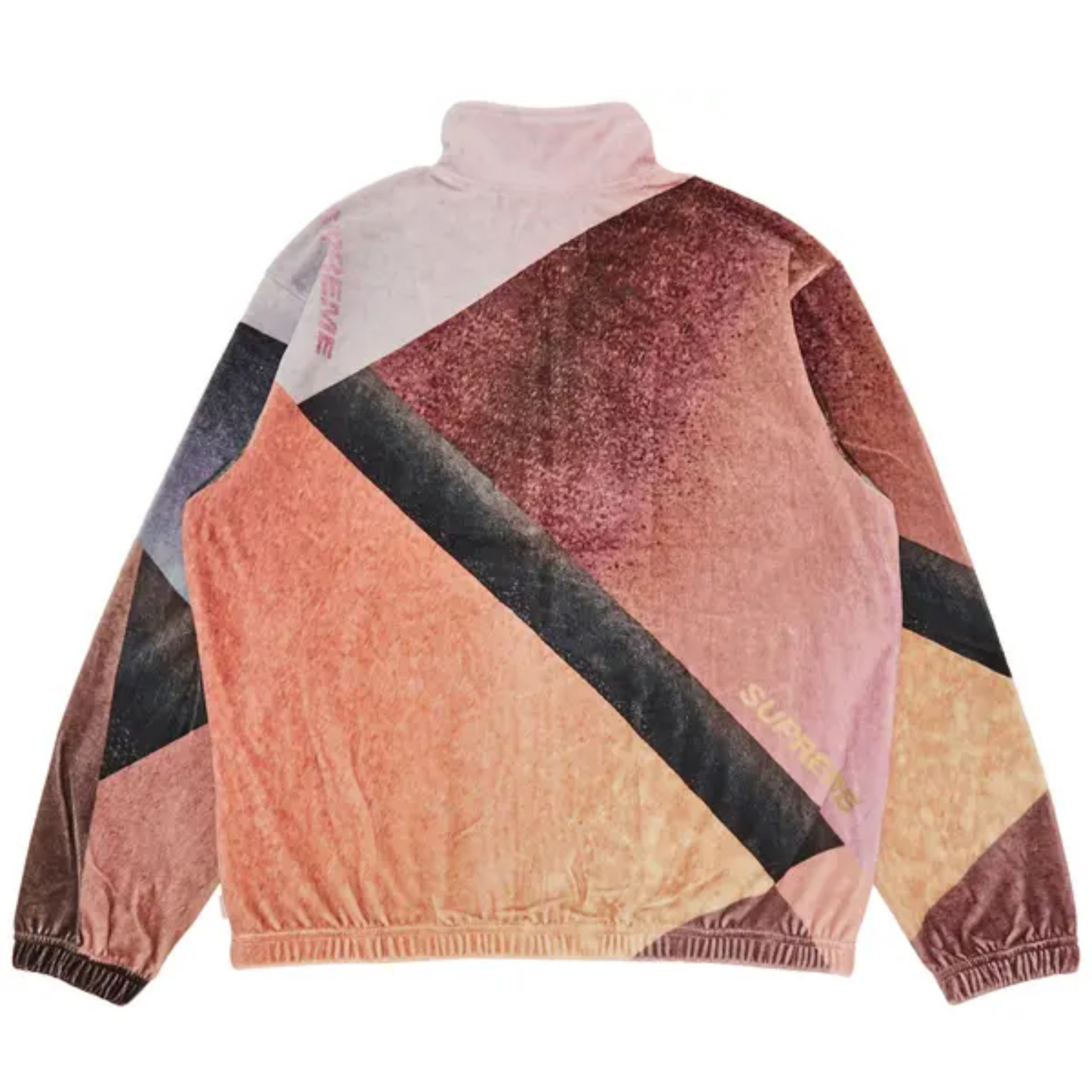 Supreme Geo Velour Track Jacket Pink