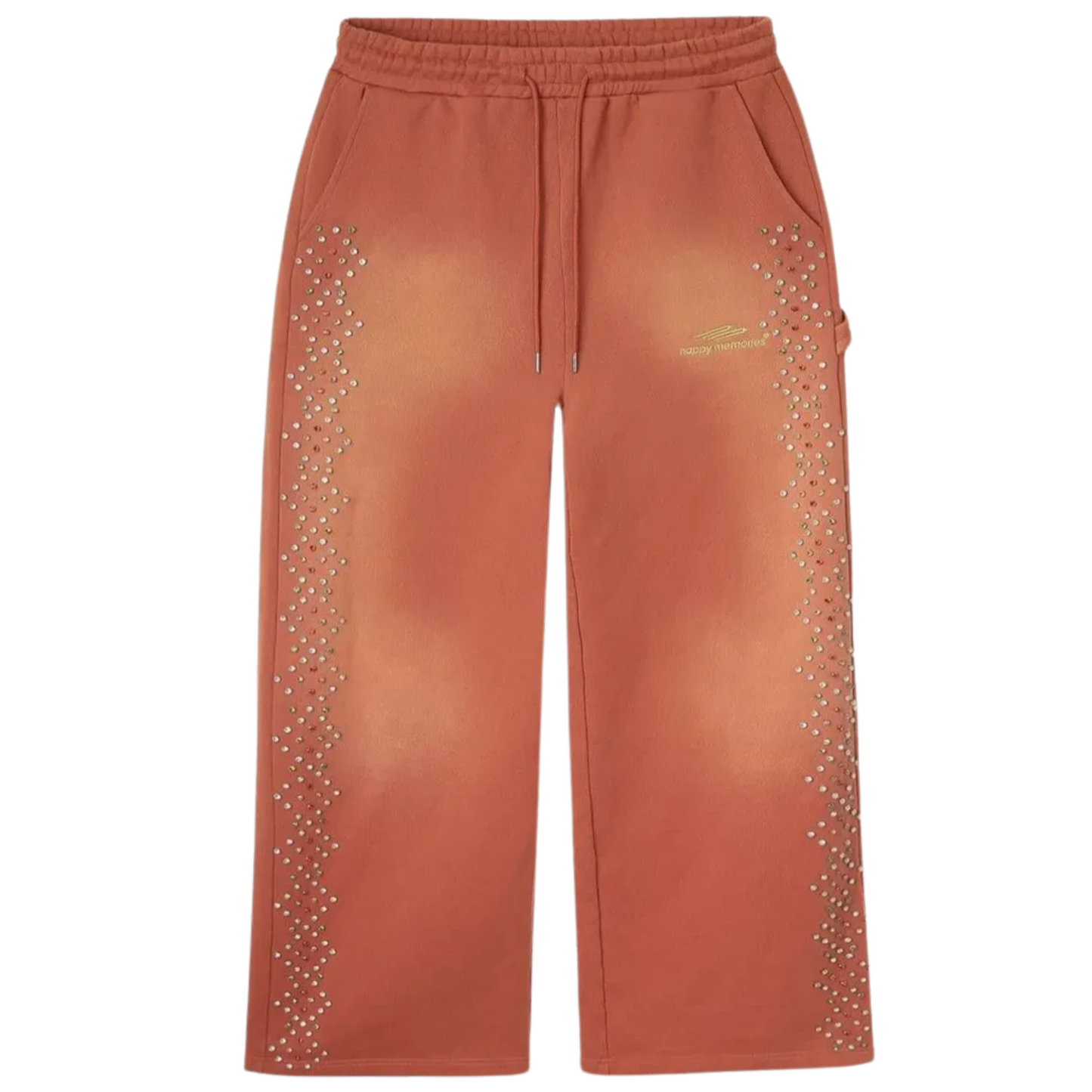 Happy Memories DON'T DIE HMDD Crystal Sweatpants Orange