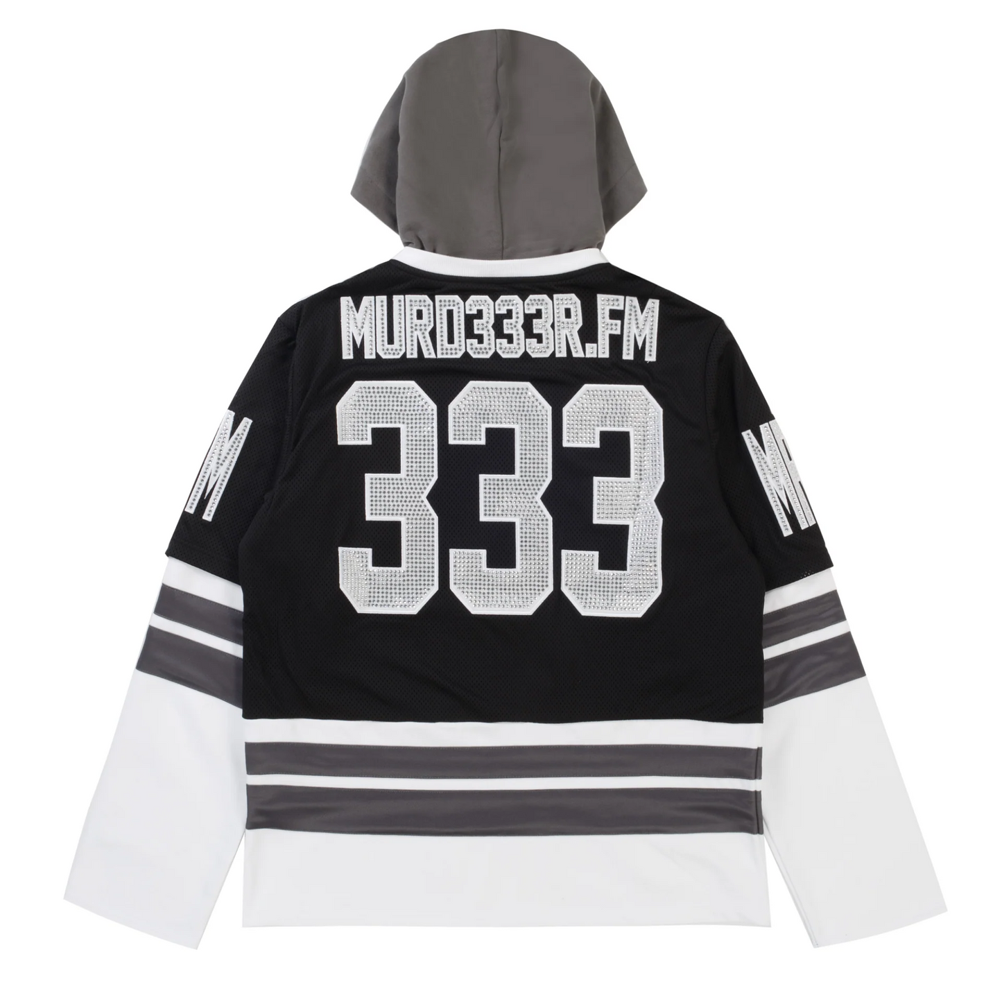 Murd333r.FM LA IC333 Hoodie Hockey Jersey Black GoldKard