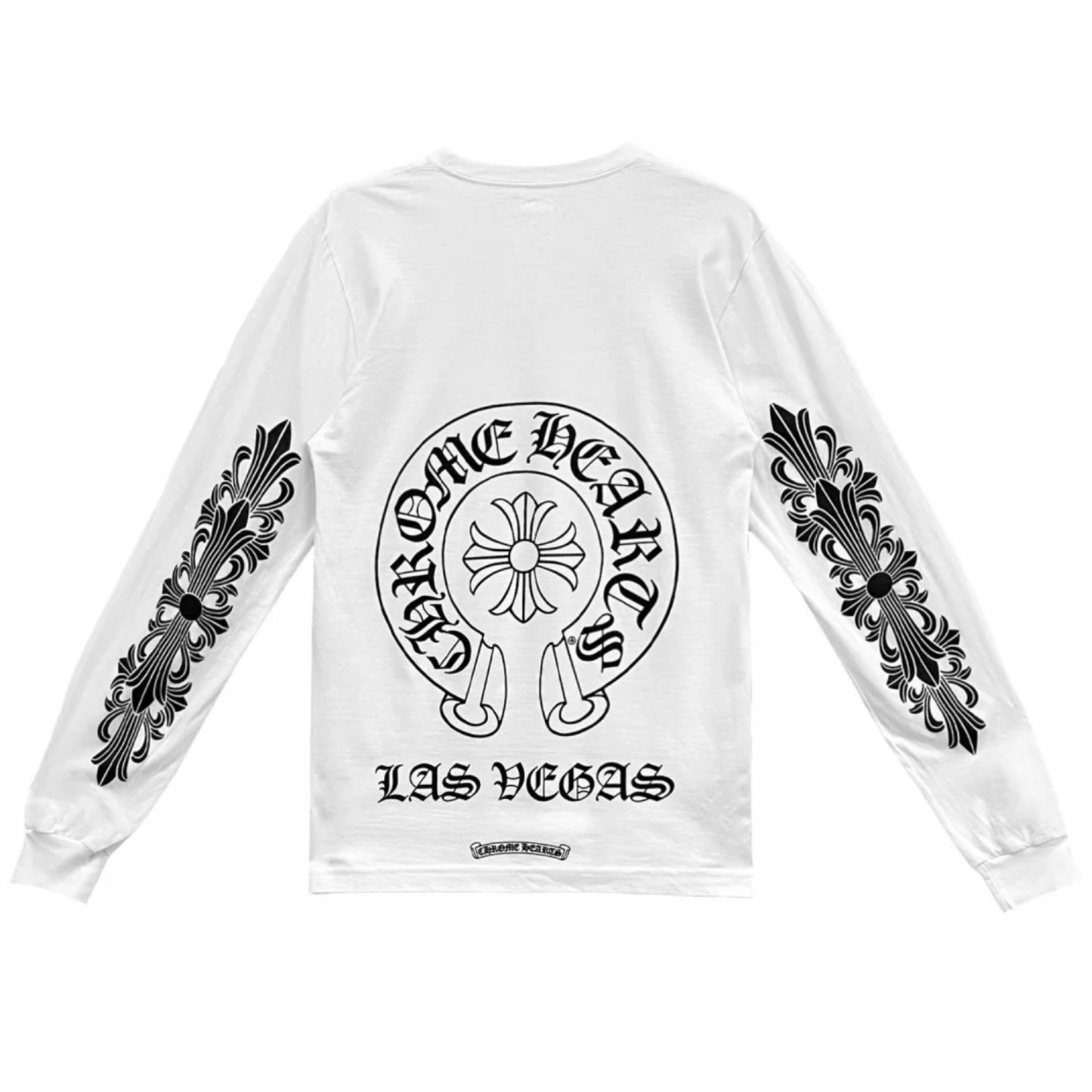 Chrome Hearts Las Vegas Horseshoe Long-Sleeve Tee White