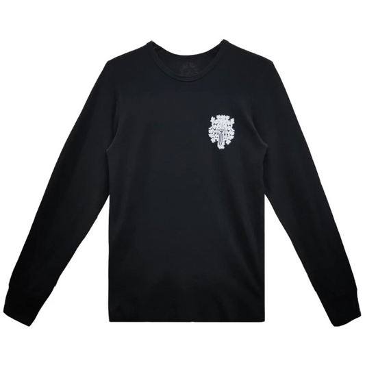Chrome Hearts Dagger Logo Black Waffle Thermal Long Sleeve Tee