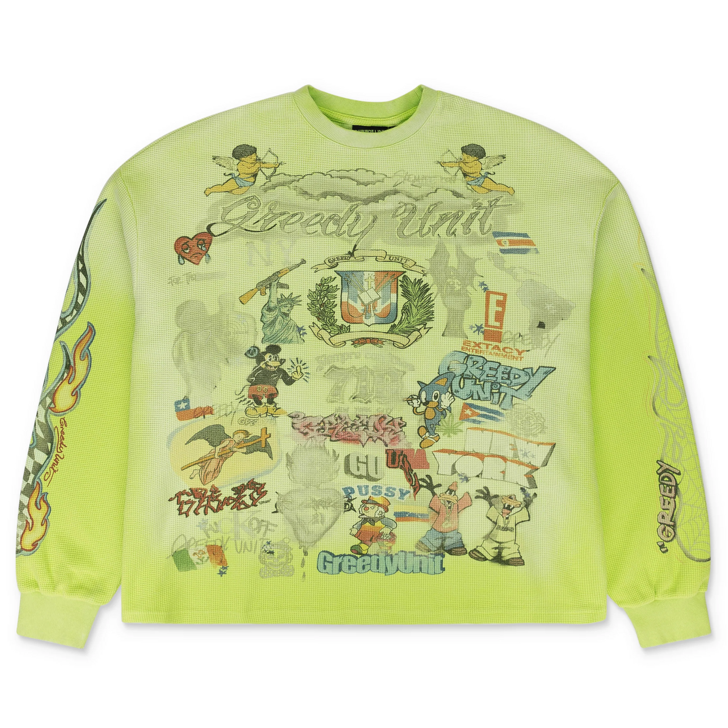 Greedy Unit All-Over Print Long-Sleeve Thermal Green