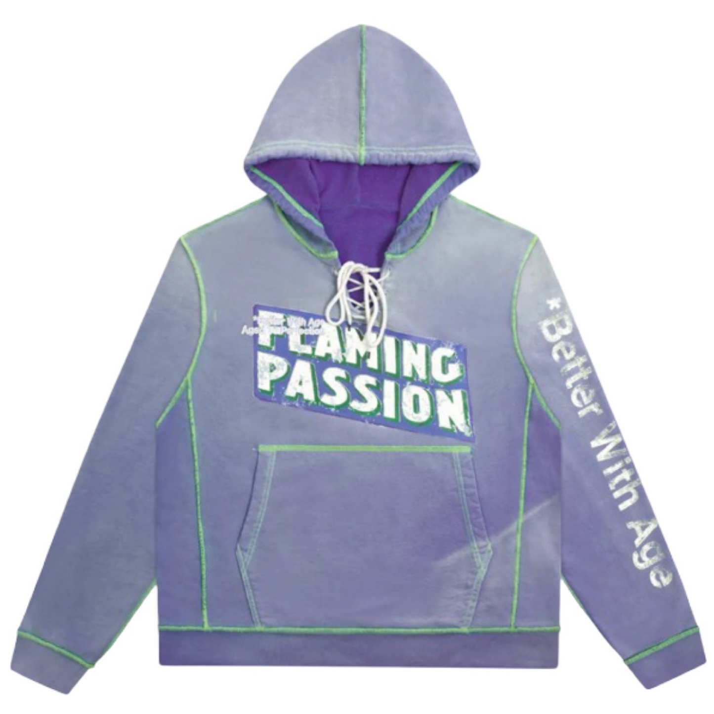 Better With Age Flaming Passion Hoodie Vintage Plum