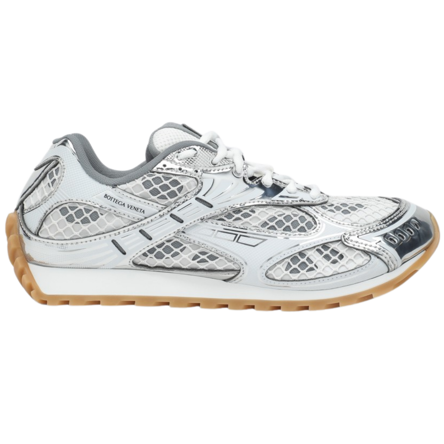 Bottega Veneta Orbit Sneaker Metallic White