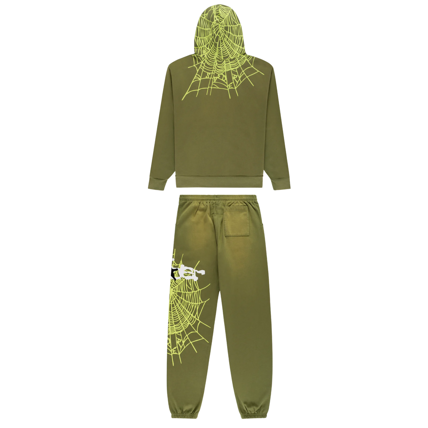 Sp5der Heavy Web Sweatsuit Olive