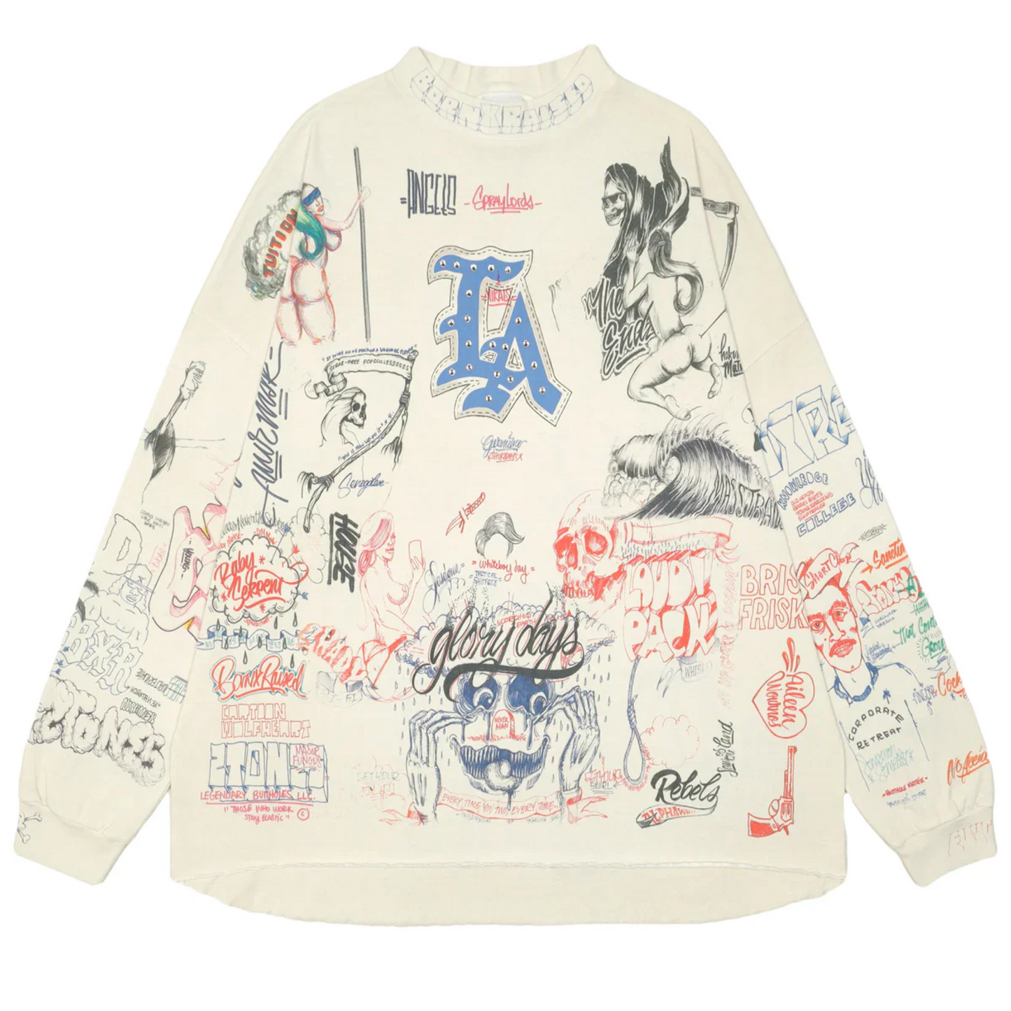 SAINT M×××××× BORN & RAISED Long Sleeve Tee