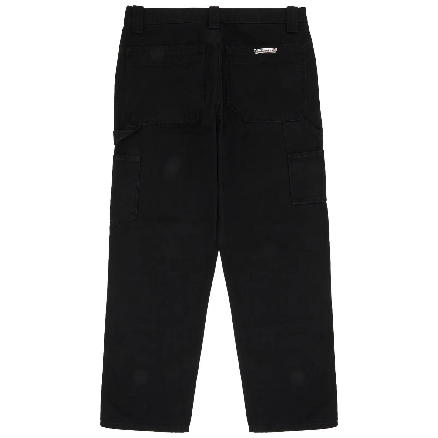 Chrome Hearts Double Knee Carpenter Black Canvas Pants