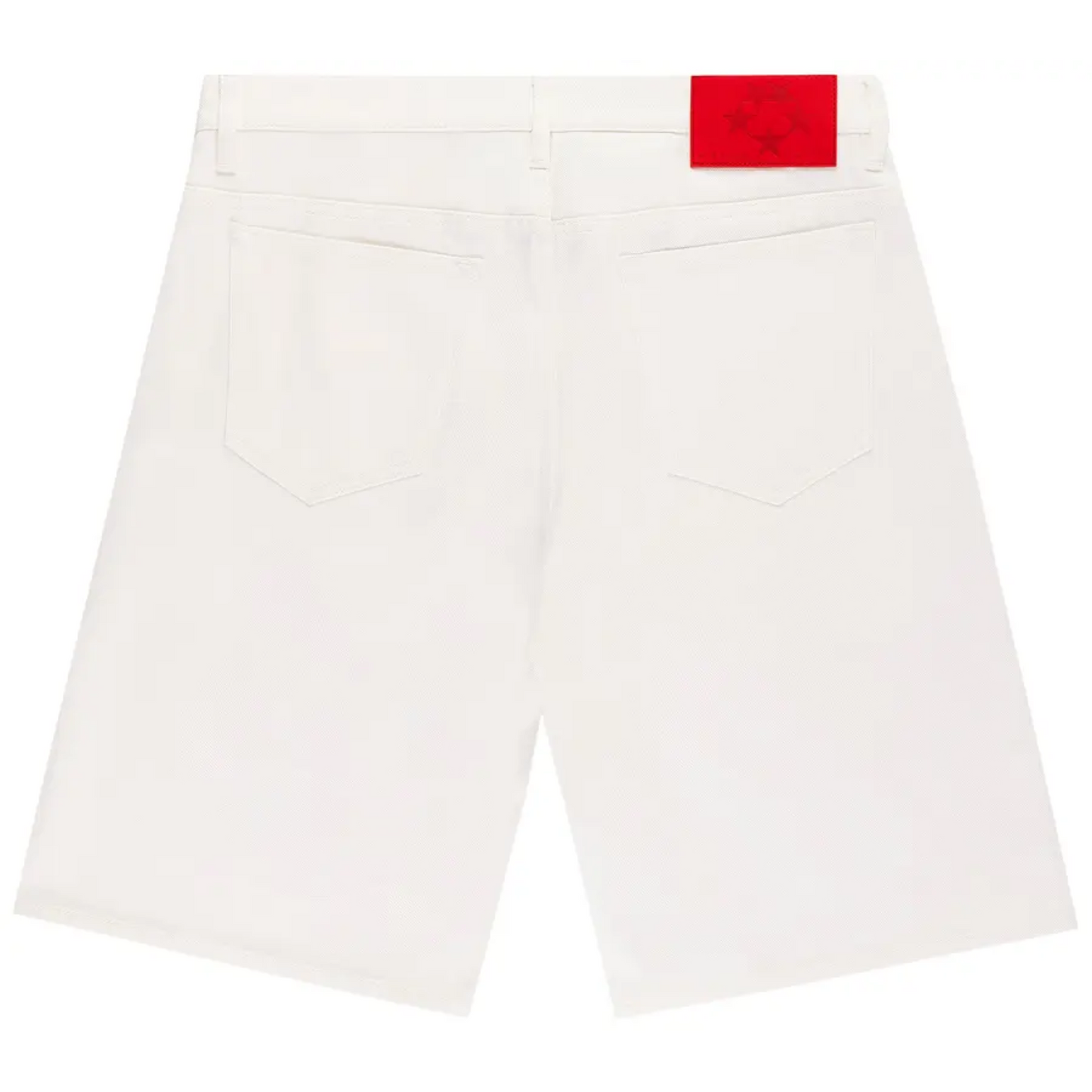 Sp5der V3 Logo Denim Short White
