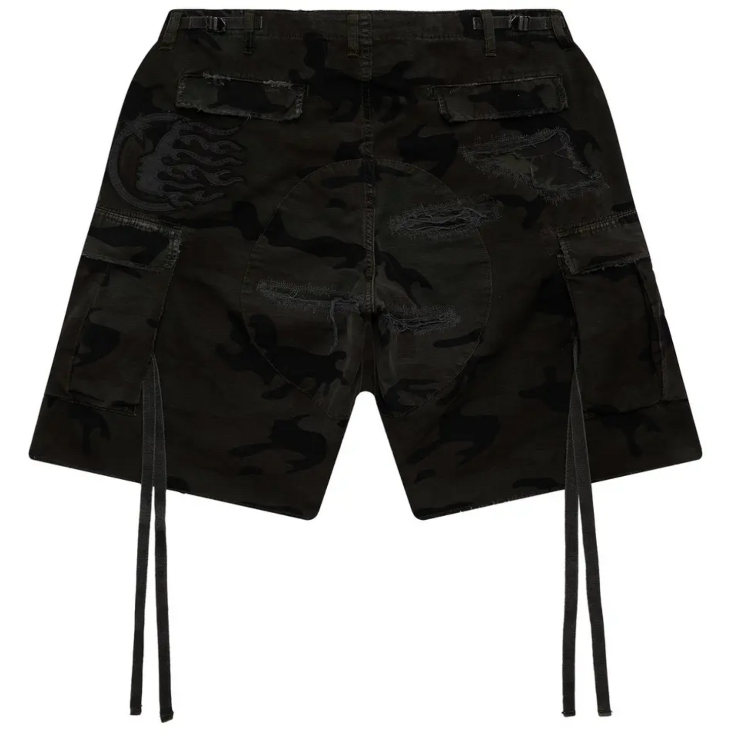 Hellstar Distressed Cargo Shorts Black