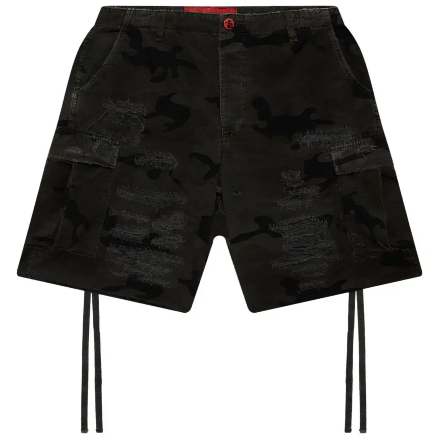 Hellstar Distressed Cargo Shorts Black