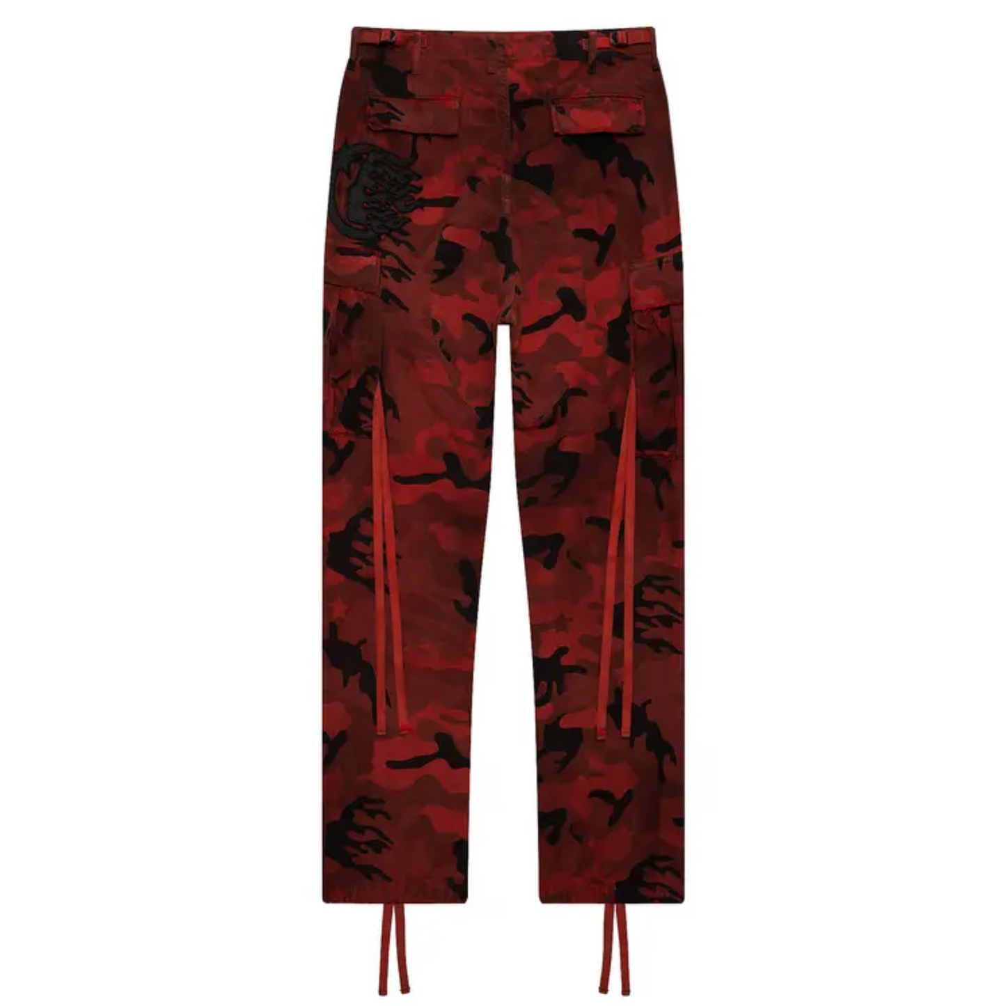 Hellstar Distressed Cargo Pants Red
