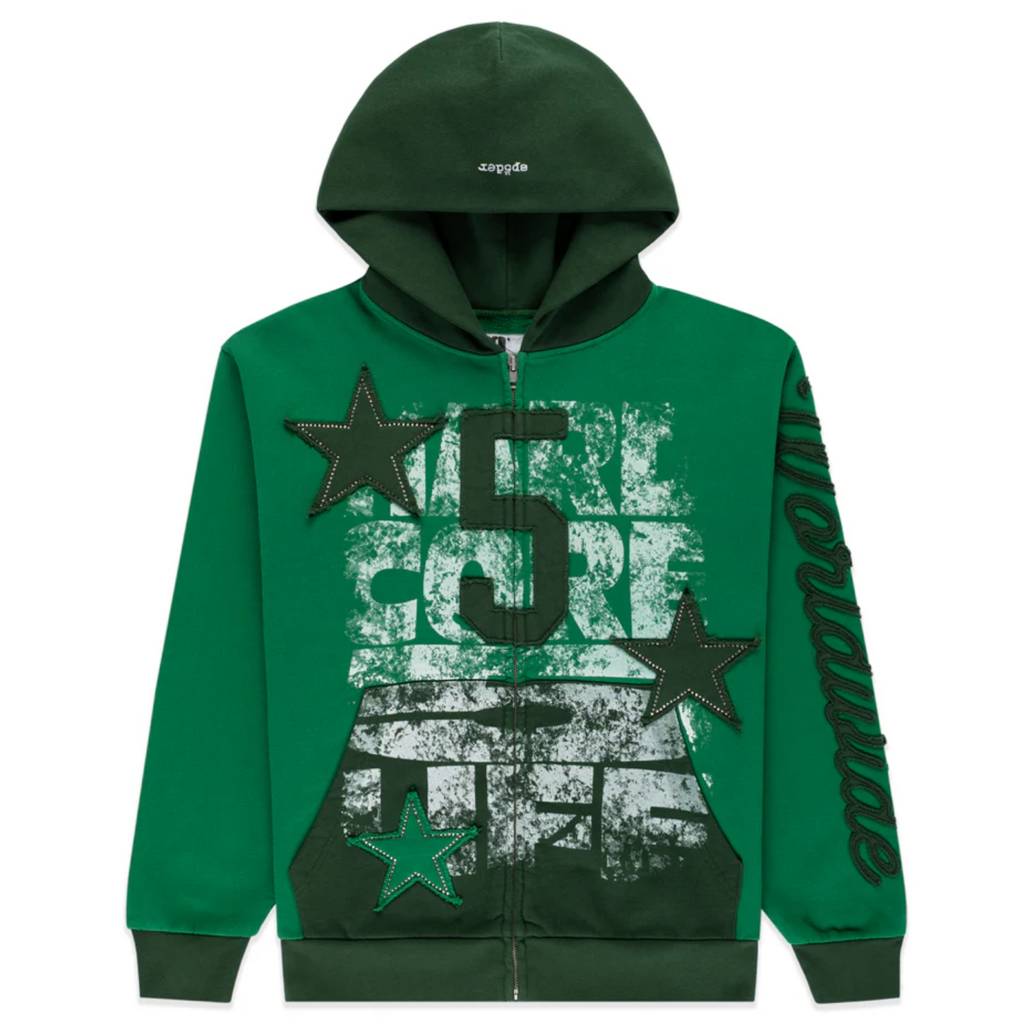 Sp5der Triple 5 Stitch Zip Up Hoodie