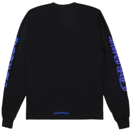 Chrome Hearts 1988 Neck Logo Long-Sleeve Tee Black/Blue