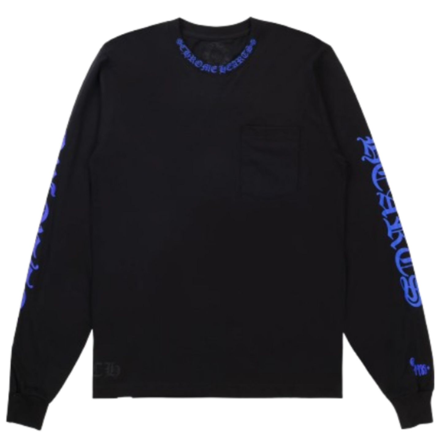 Chrome Hearts 1988 Neck Logo Long-Sleeve Tee Black/Blue