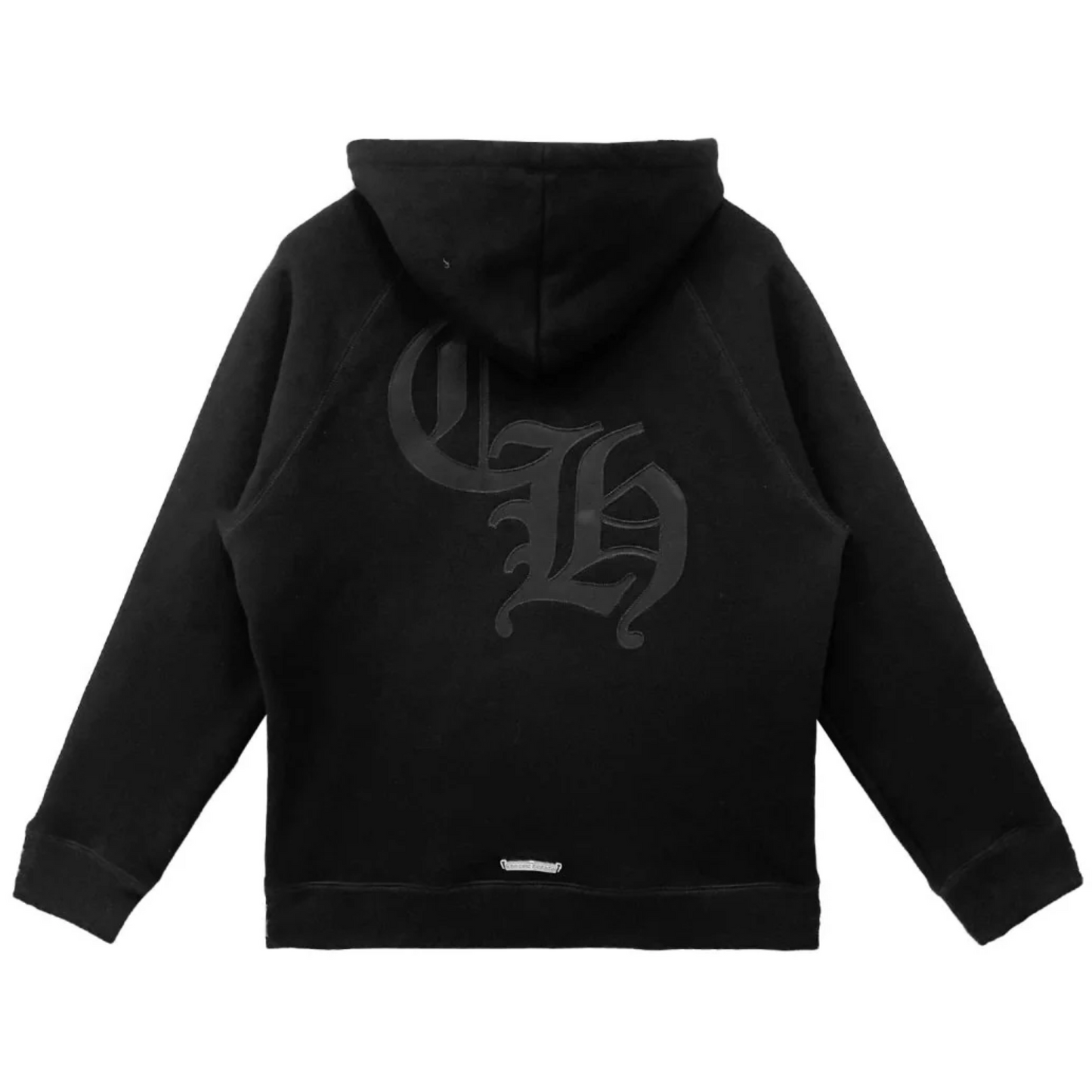 Chrome Hearts CH Logo Cross Leather Patch Black Sweatsuit