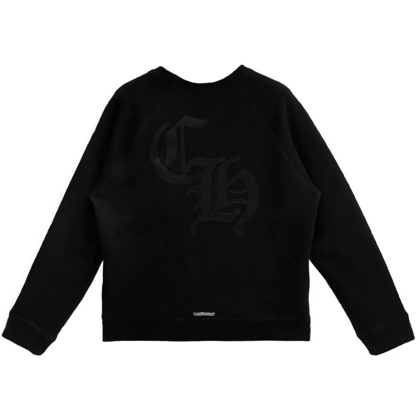Chrome Hearts CH Logo Cross Leather Patch Black Sweatsuit