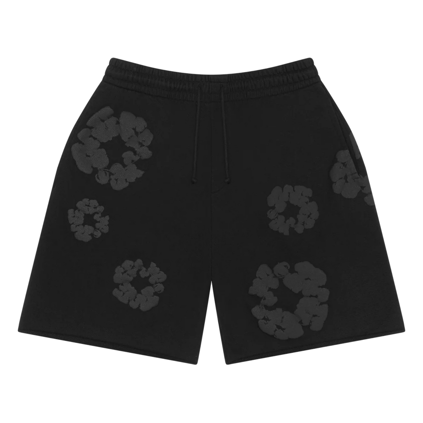 Denim Tears The Cotton Wreath Shorts Mono Black
