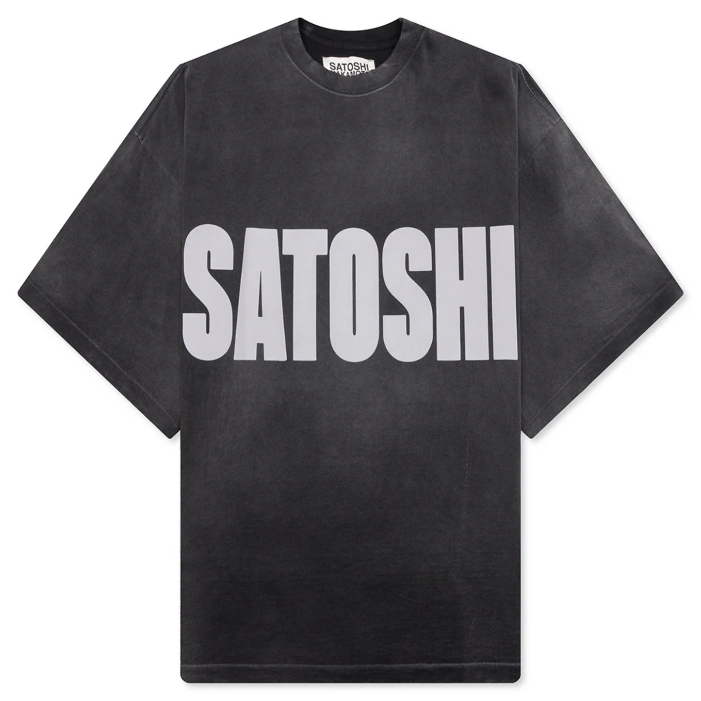 Satoshi Nakamoto Impact Logo Tee Black