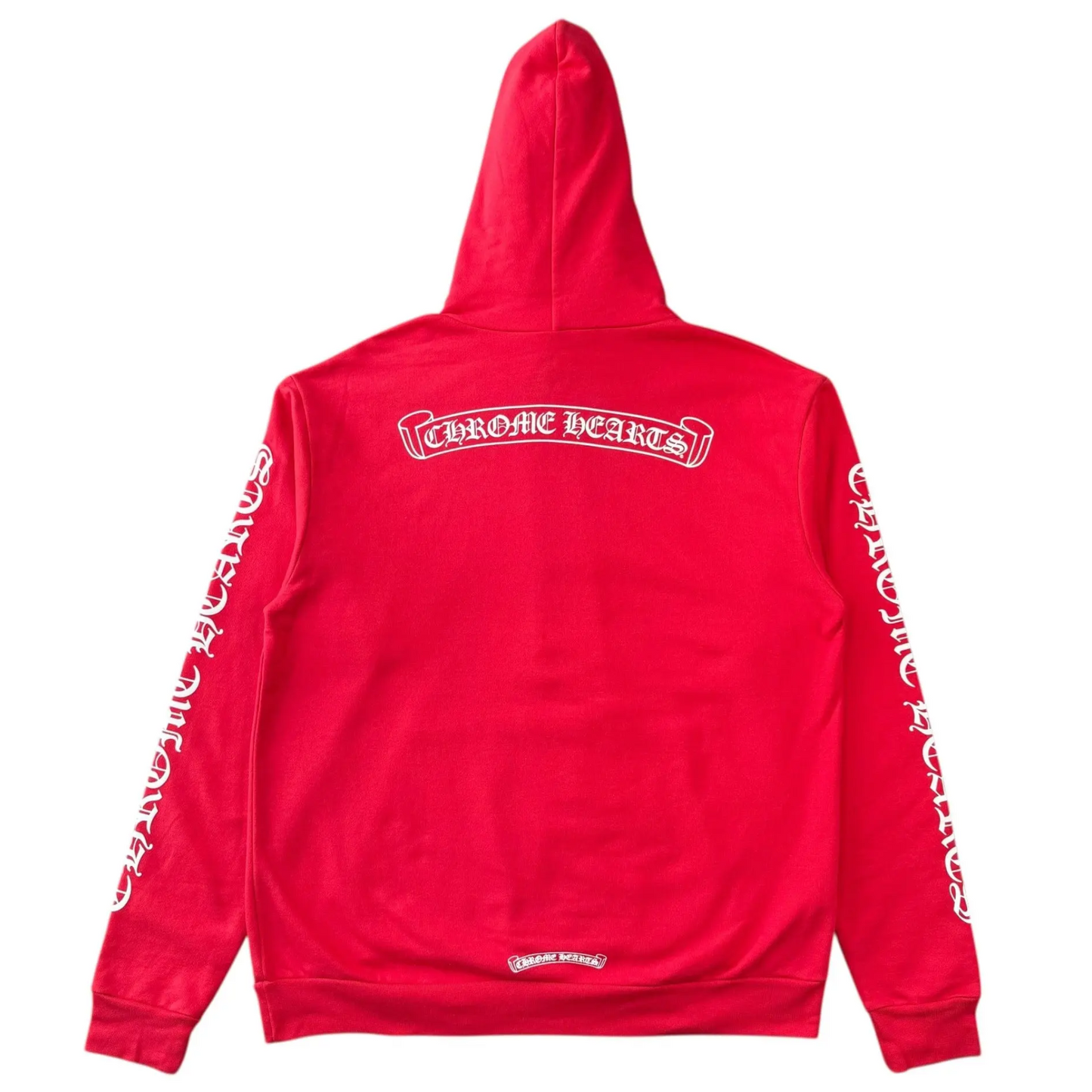 Chrome Hearts Script Logo Pullover Hoodie Red