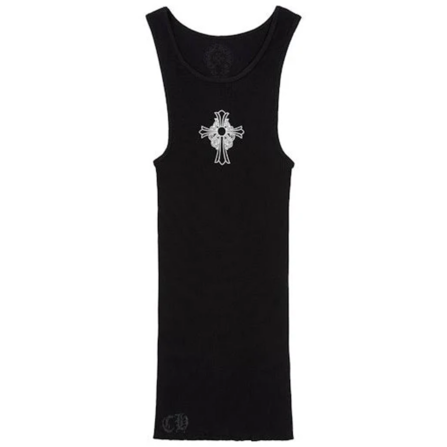 Chrome Hearts Hairy Cross Rib Tank Top Black