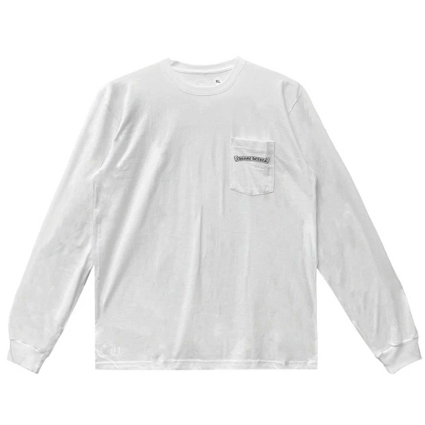 Chrome Hearts White USA Script Long Sleeve Tee