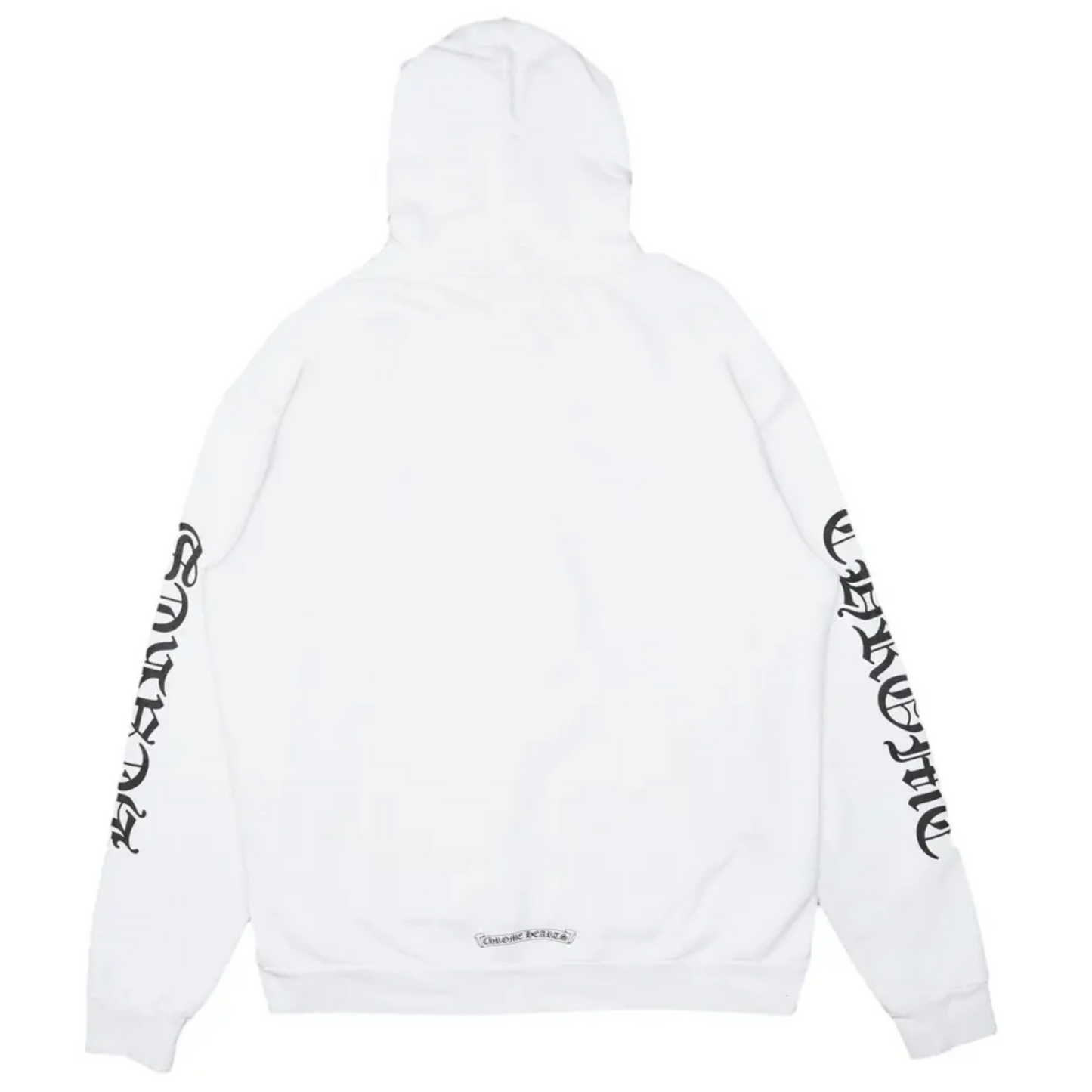 Chrome Hearts Script Logo Vertical Logo Hoodie White